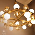 Çizgili Bardak Camlı Avize