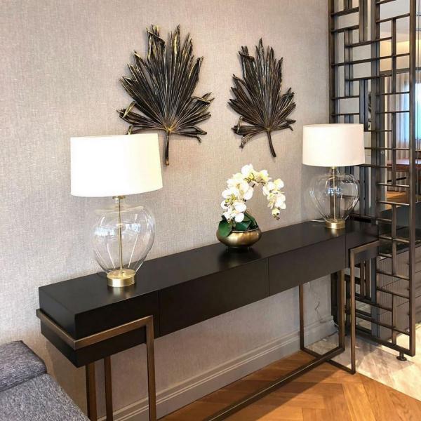 Üfleme Camlı Abajur Masa Lambası