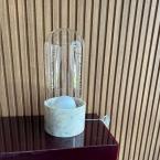 Oyma Mermerli Cam Masa Lambası