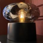 Siyah Ahşap Detaylı Masa Lambası