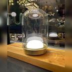 Üfleme Camlı Masa Lambası