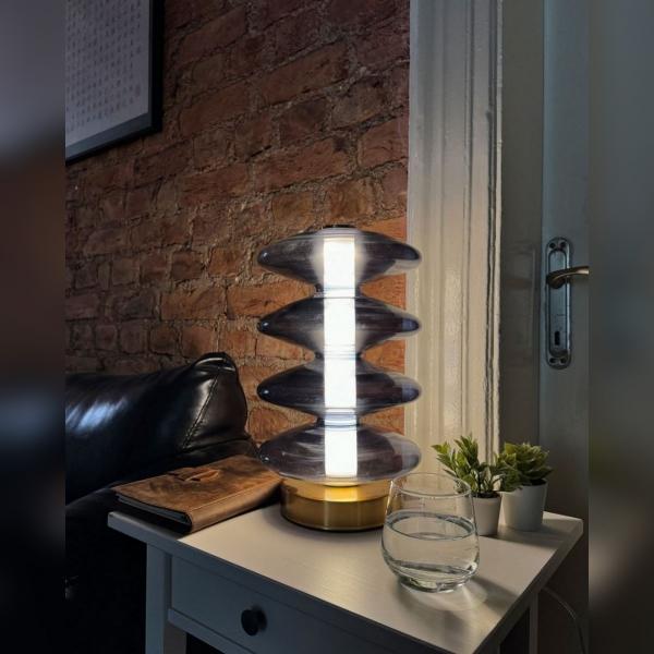 Özel Ufo Camlı Masa Lambası