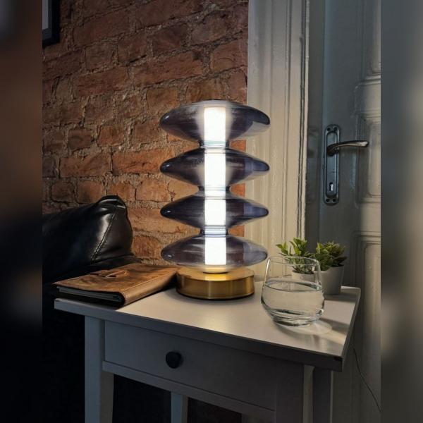 Özel Ufo Camlı Masa Lambası