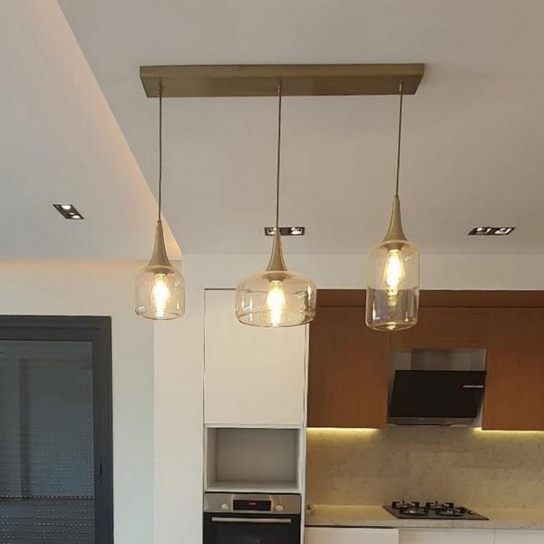 3'lü Cam Sarkıt Aydınlatma