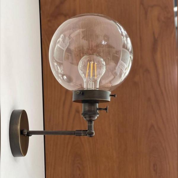 Mafsallı Glop Cam Aplik