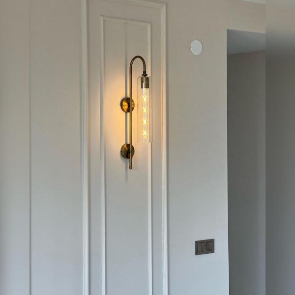 Baston Kol Düz Camlı Aplik