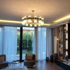 Çizgili Bardak Camlı Avize